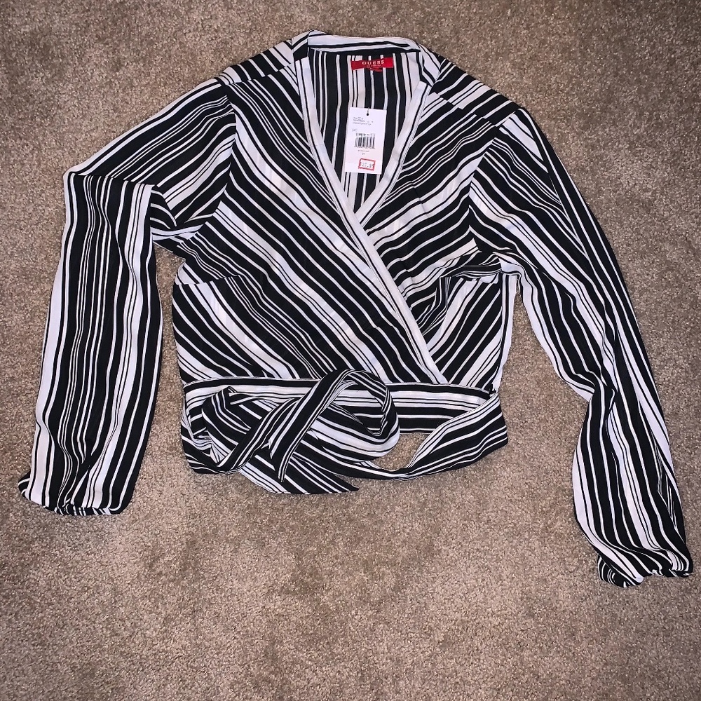 Guess Striped Crop Top